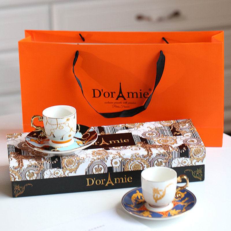 Fashion Small Turkish Coffee Cup And Saucer Tea Set Gift Box