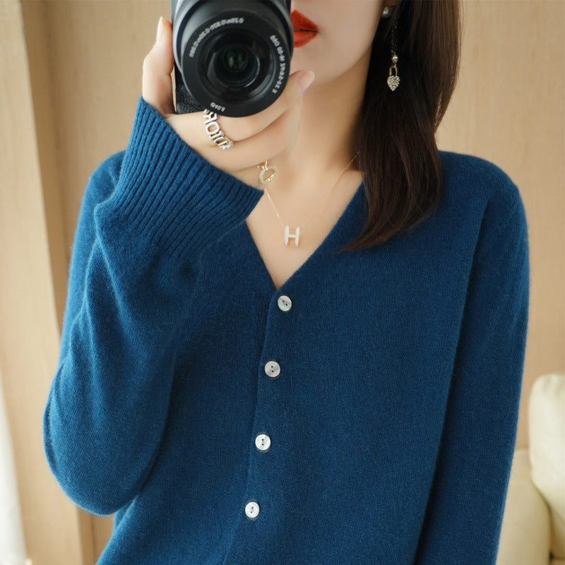 Cardigan V-neck Sweater Loose Bottoming Sweater