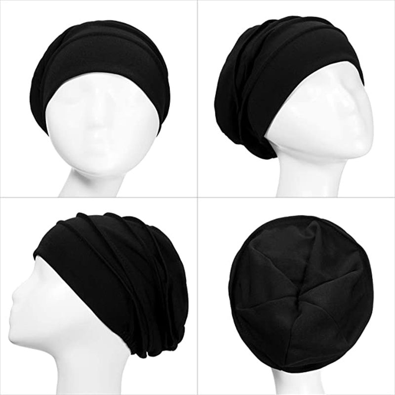 Crystal Linen Discount Pile Hat Solid Color Muslim Baotou Hat