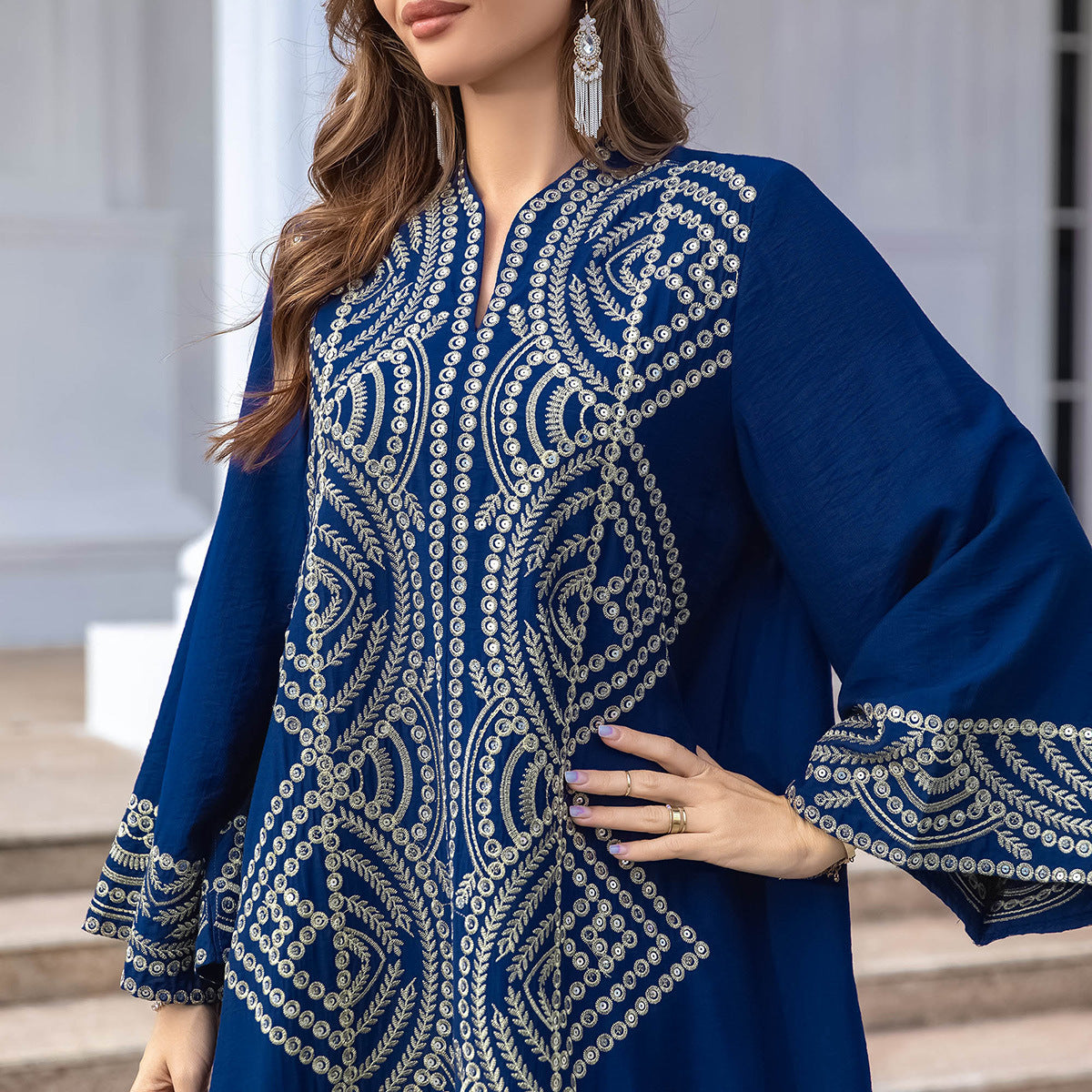 Muslim Women's Wear Robe Sequined Embroidery