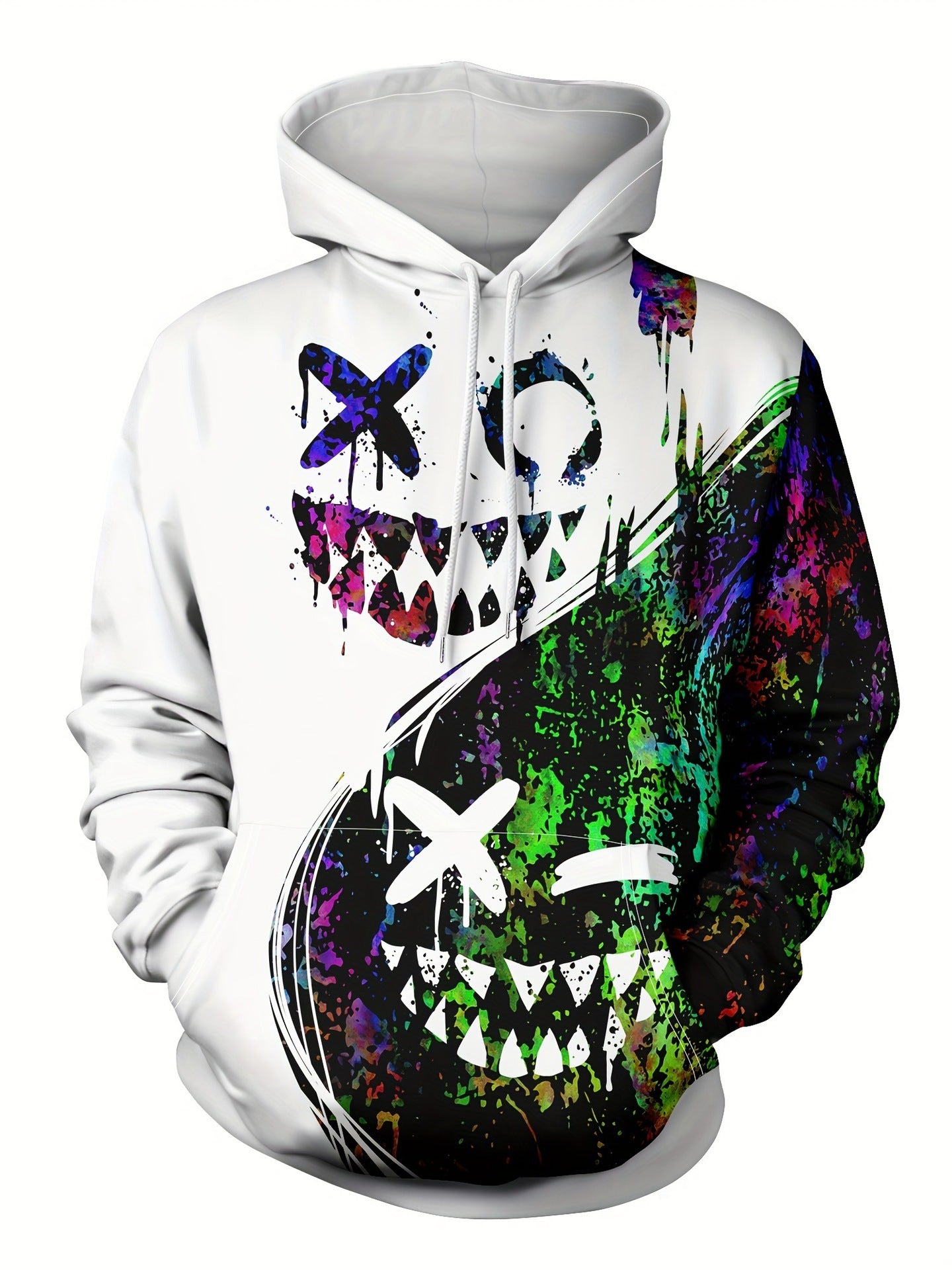 Autumn And Winter Long Sleeve Hooded 3D Digital Sweater