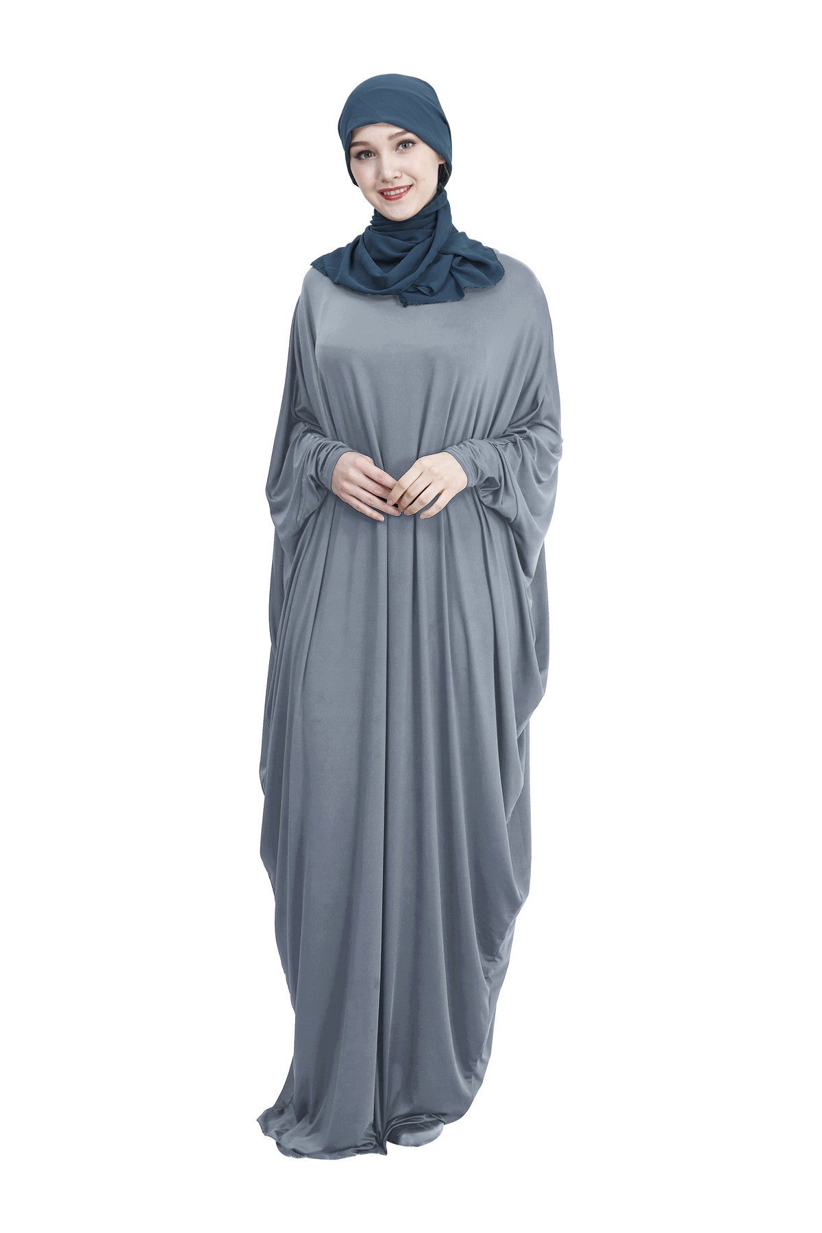 Arab Muslim Casual Clothing Multi-color Bat Sleeve Robe