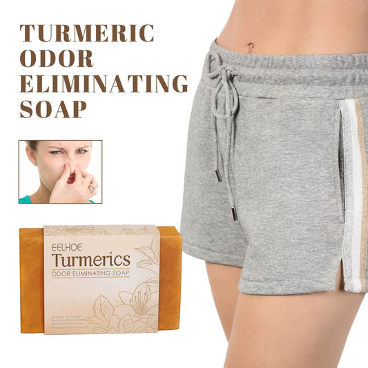 EELHOE Turmeric Cleansing Soap Moisturizing Skin Women's Body Gentle Cleansing Odor Moisturizing Brightening Cleansing Soap