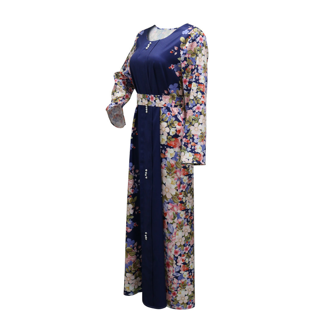 Middle East Print Dress Muslim Robe