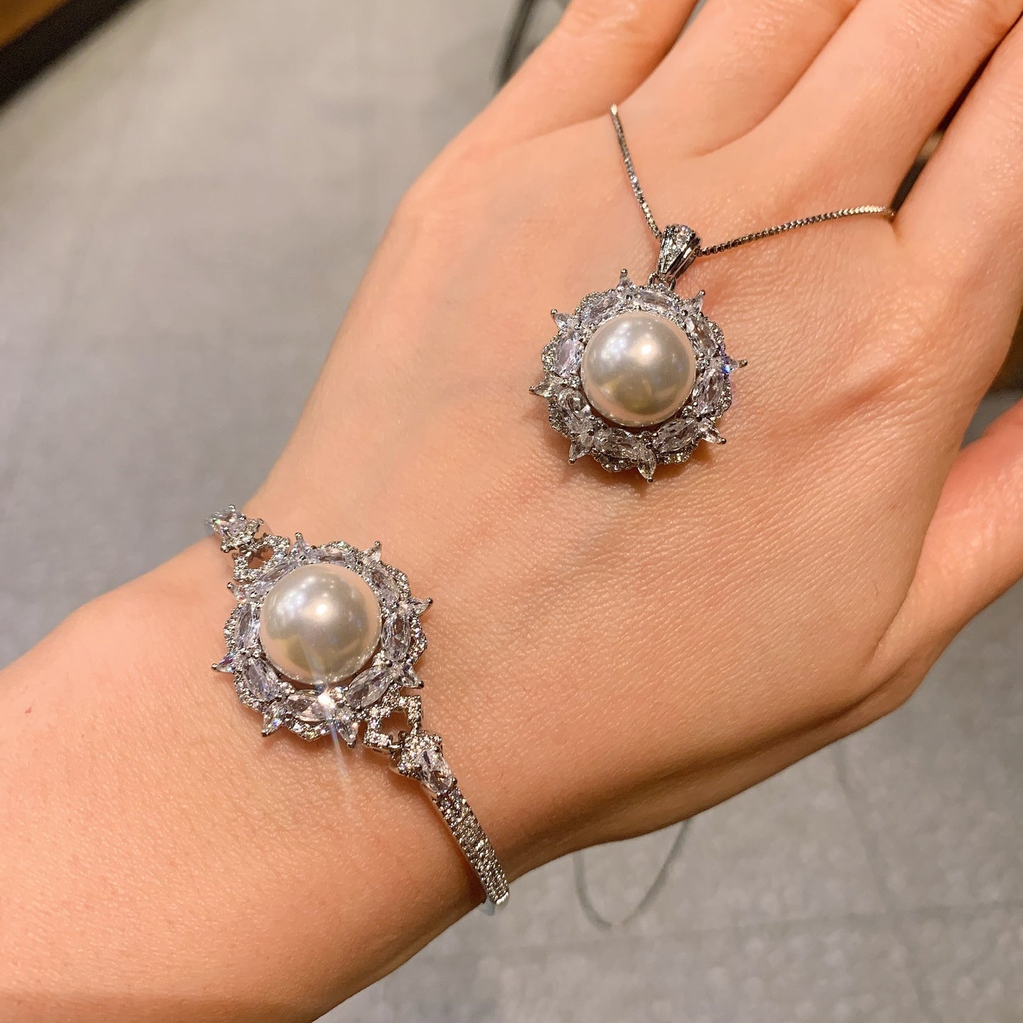 Women's Shell Jewelry Set Ring Bracelet